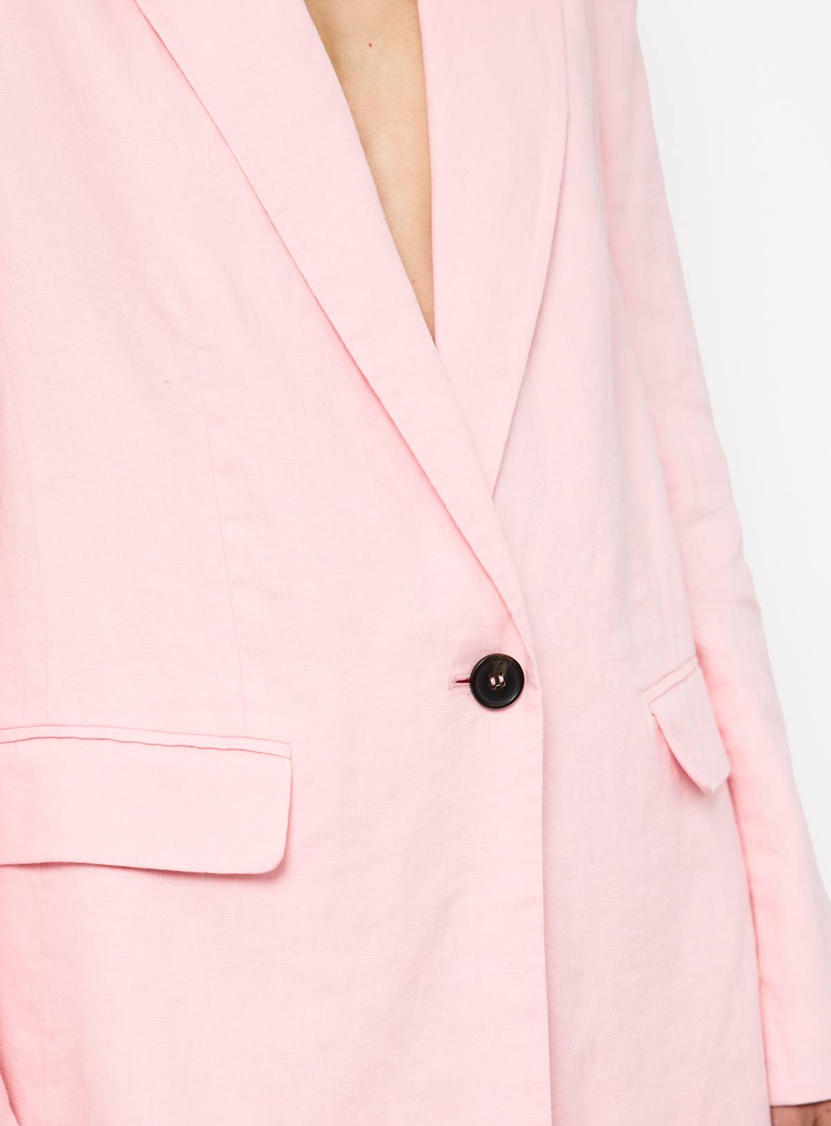 Pink Linen Longline Blazer 16 - Image 3